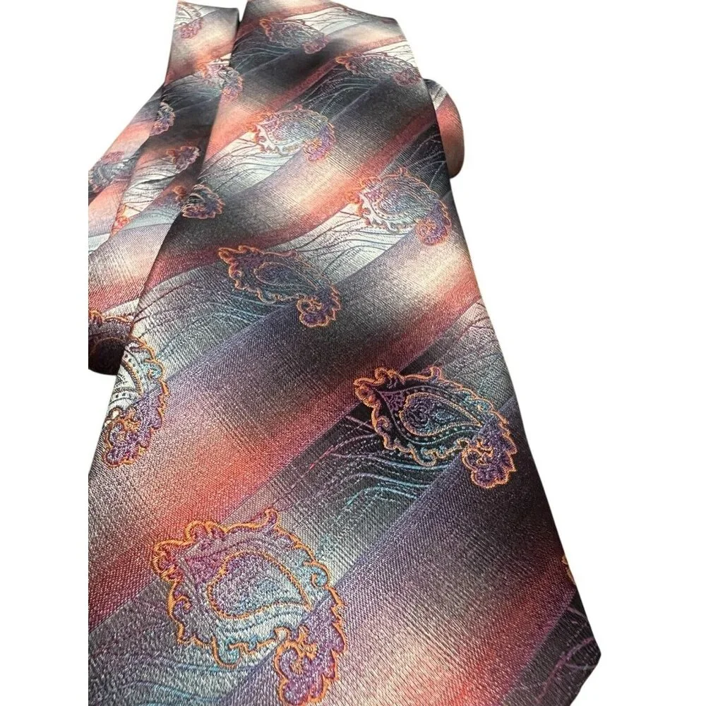 Fratello‎ 60” Men’s Tie 100% Polyester Multicolored Floral Design